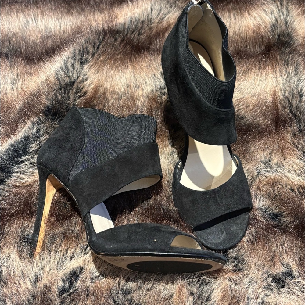 Vintage Suede Michael kors black heels size 8 1/2